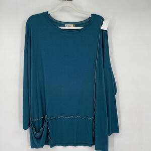 Women's Chalet Long Sleeve Teal Knit Top L